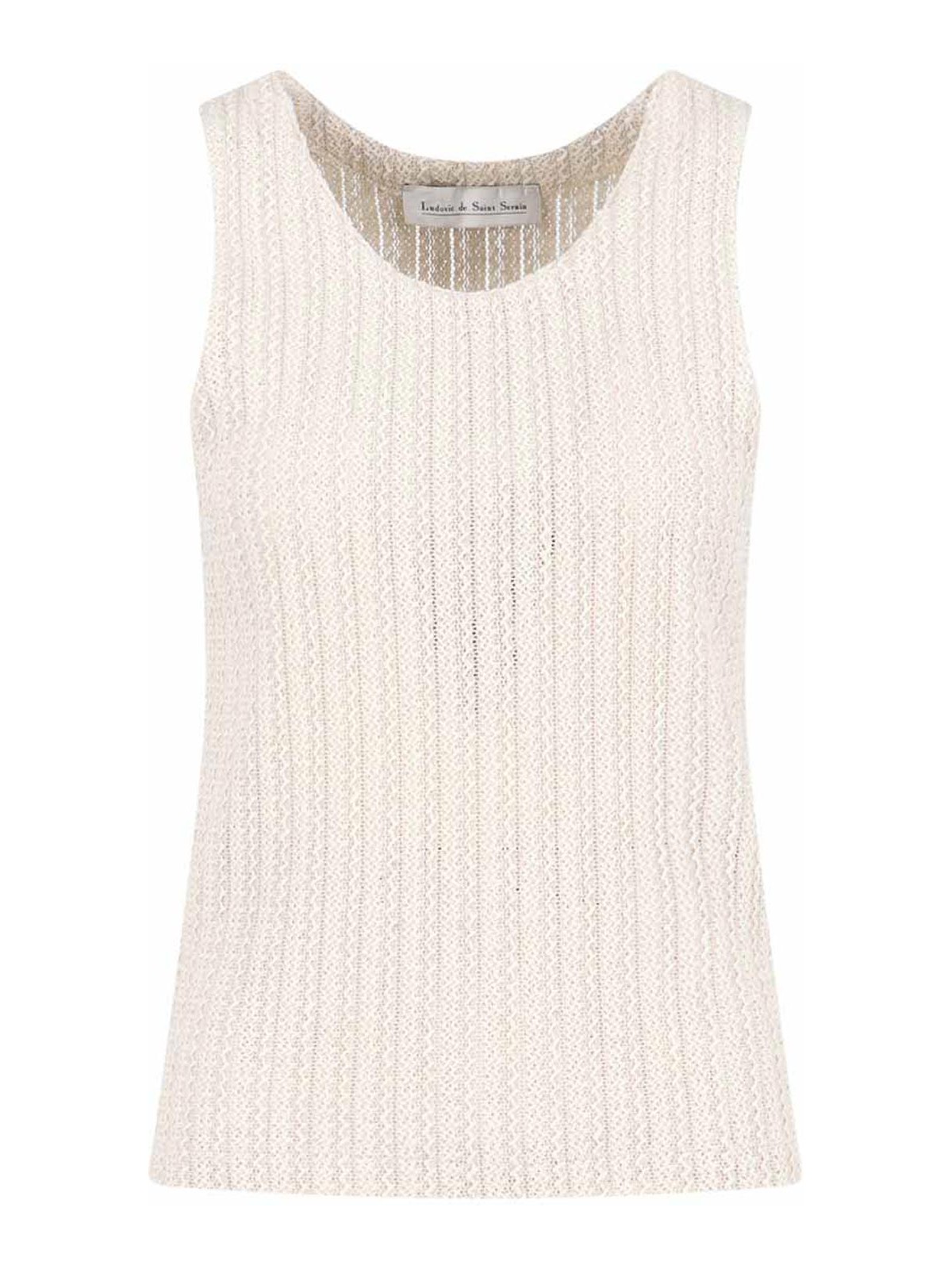 Shop Ludovic De Saint Sernin Knitted Top In White