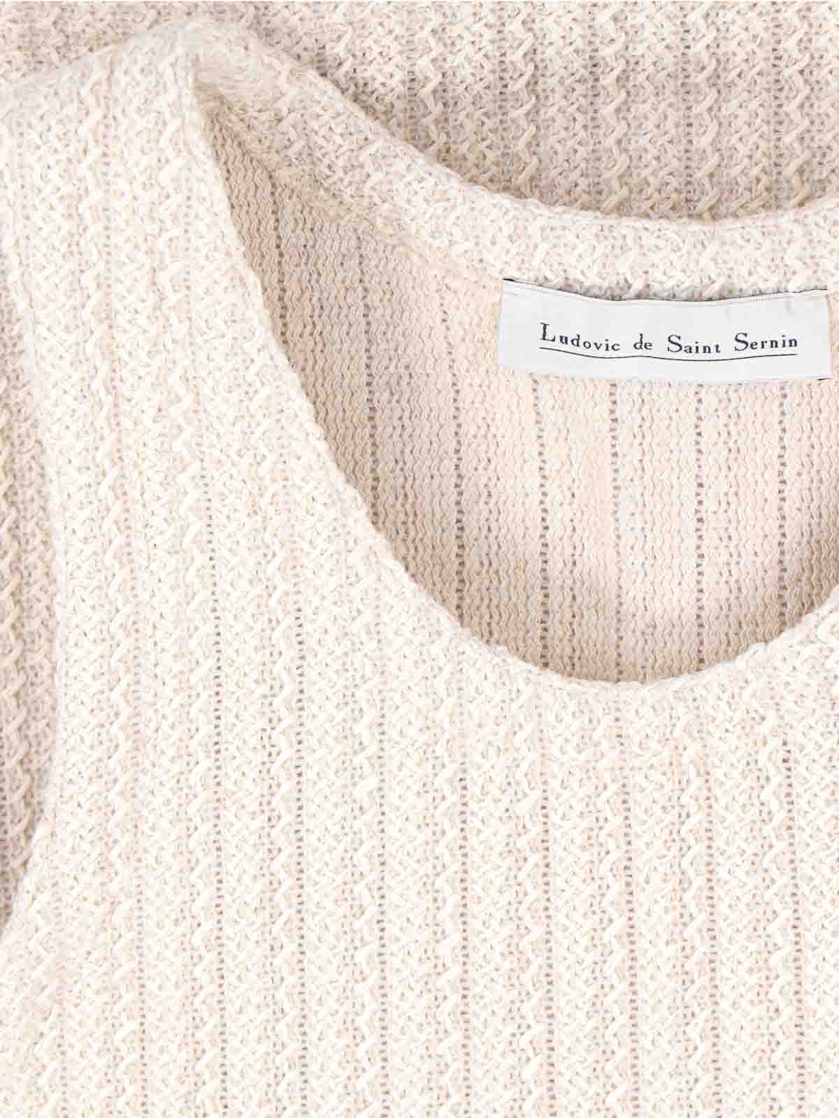 Shop Ludovic De Saint Sernin Knitted Top In White