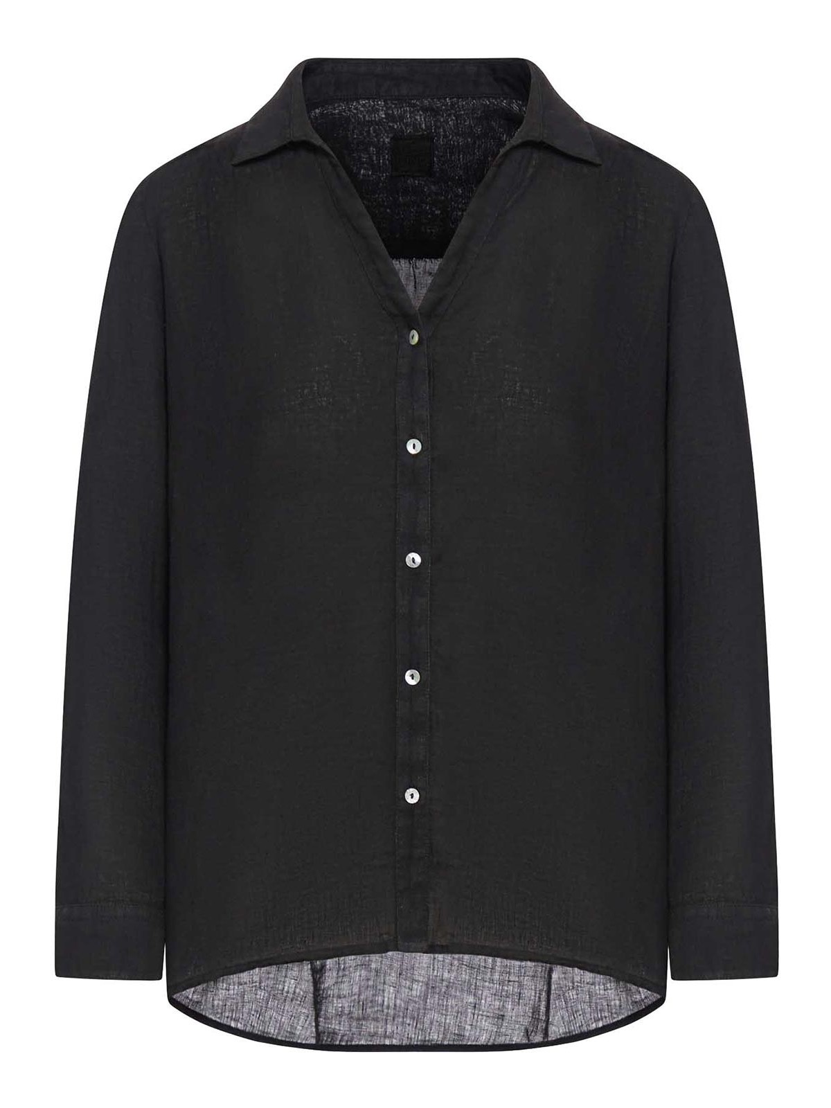 Shop 120% Lino Shirt In Black