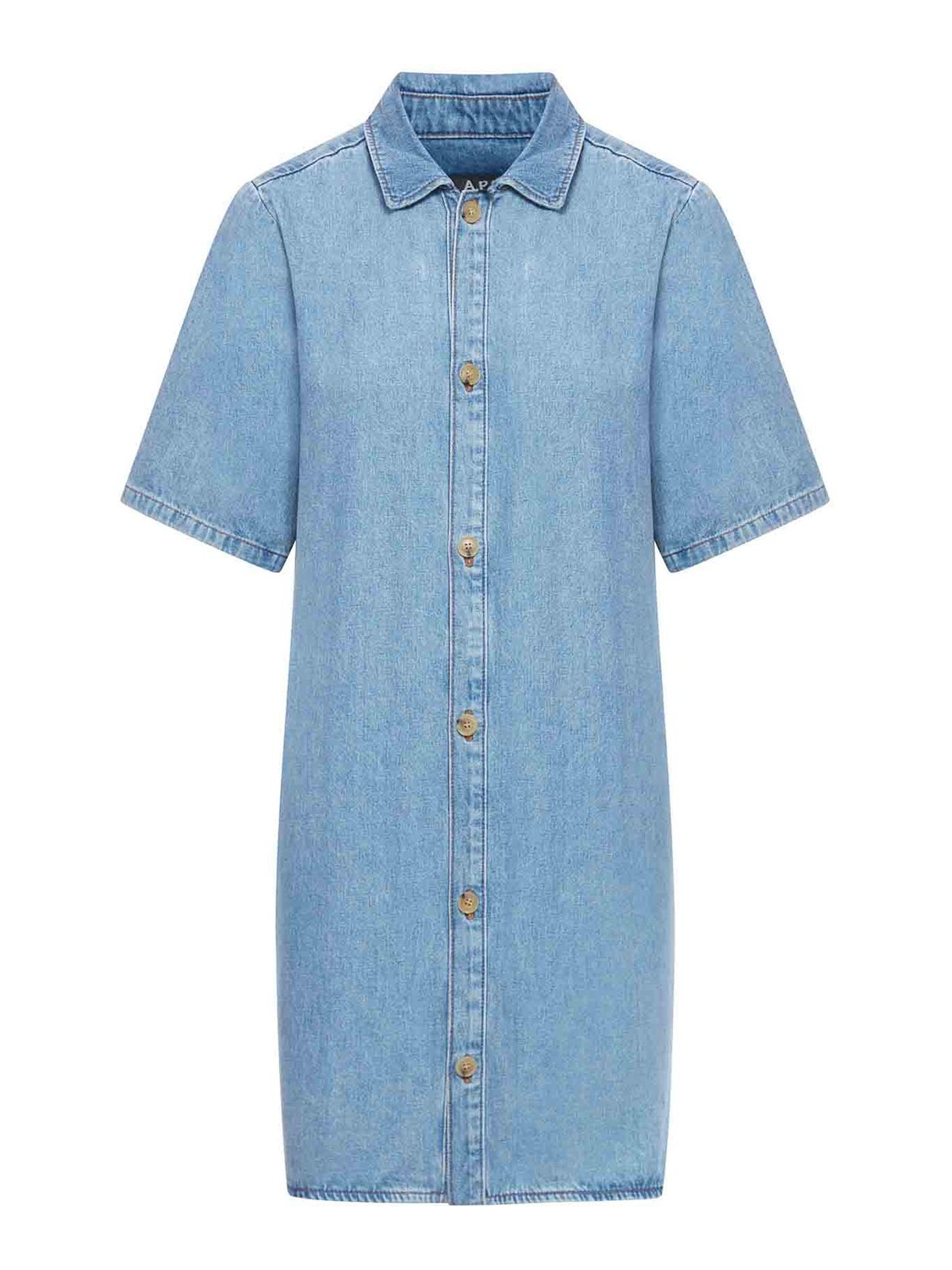 A.P.C｜DRESSES (Venezia Dress (COGYH F35098 IAB)) A.P.C. Venezia dress - Light Blue - Women | COGYHF35098IAB