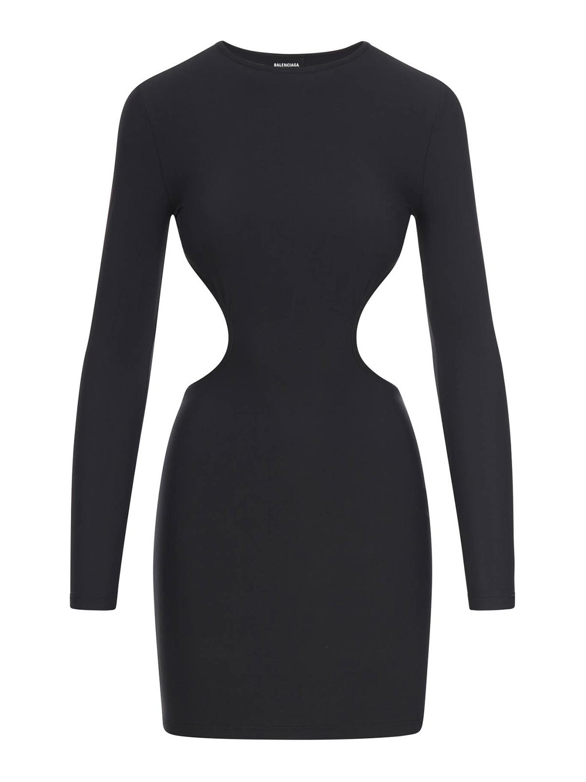Balenciaga Cut Out Mini Dress In Black