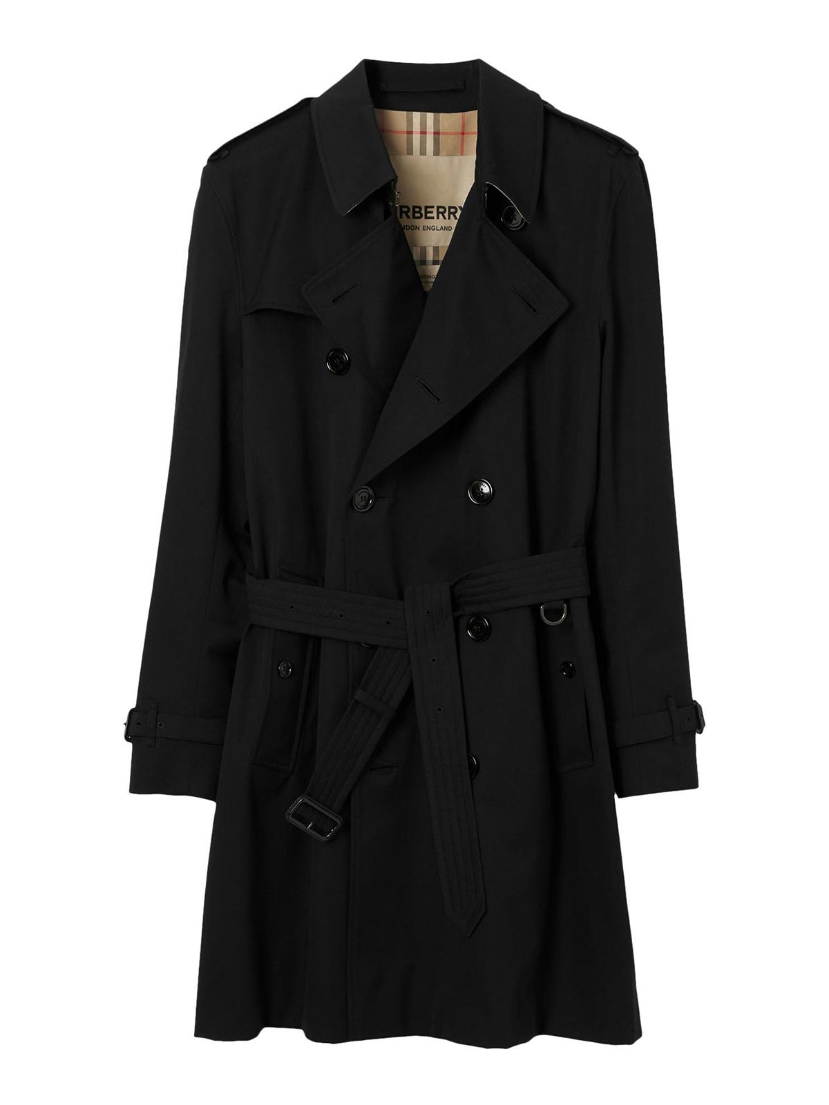 Burberry Kensigton Trench In Black