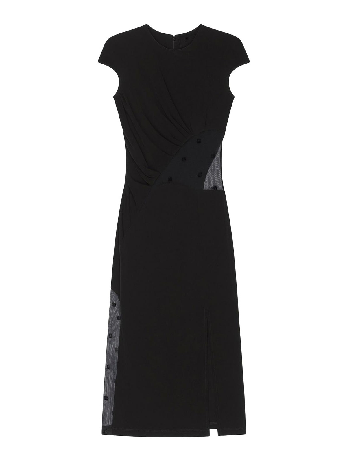 Shop Givenchy Cut Out Midi Dress In Black