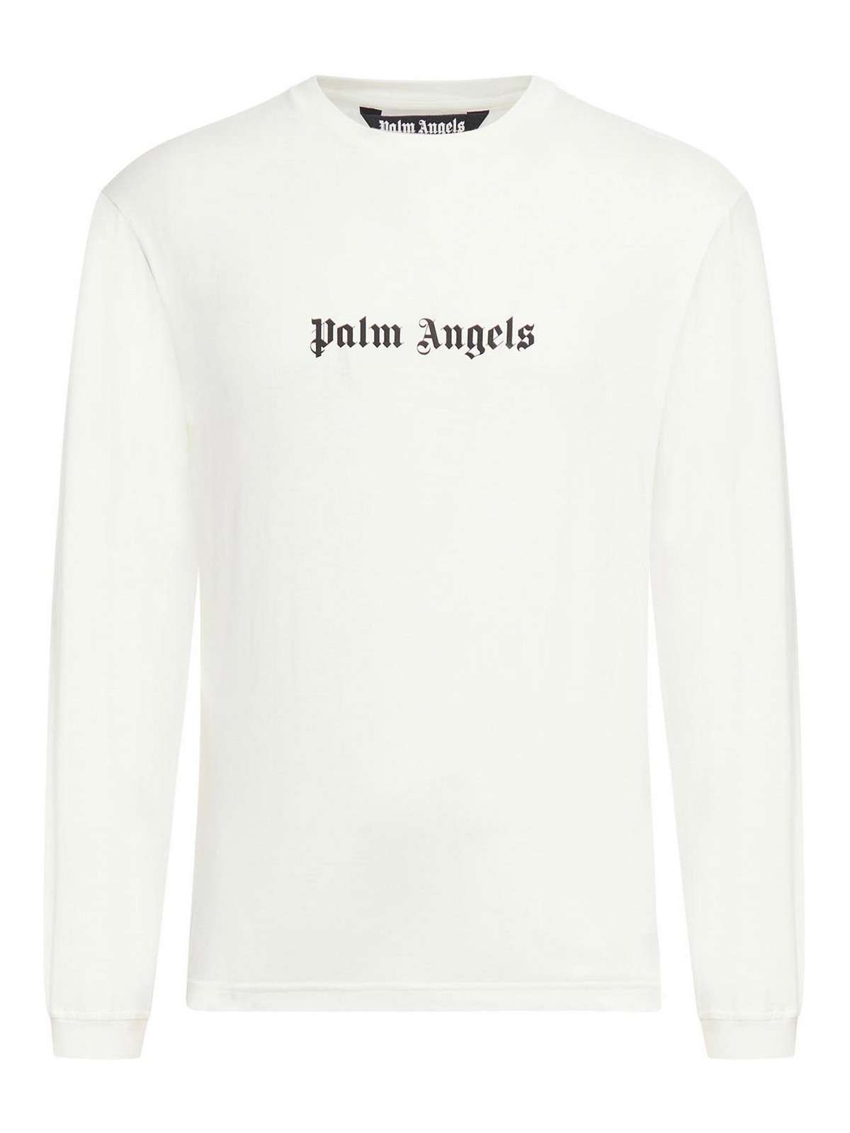 Palm Angels Logo Tee In Neutral