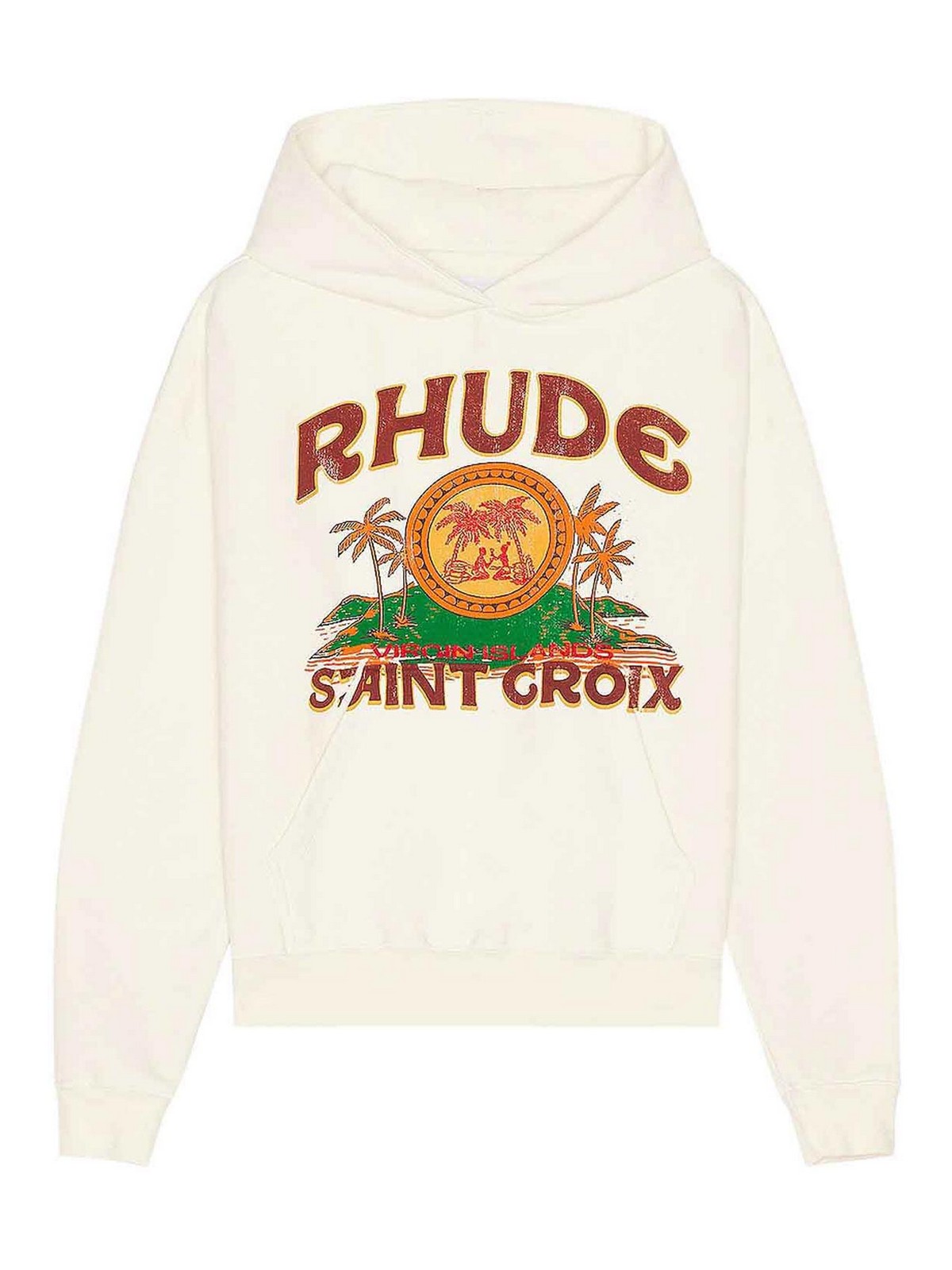 Rhude St Croix Hoodie In White