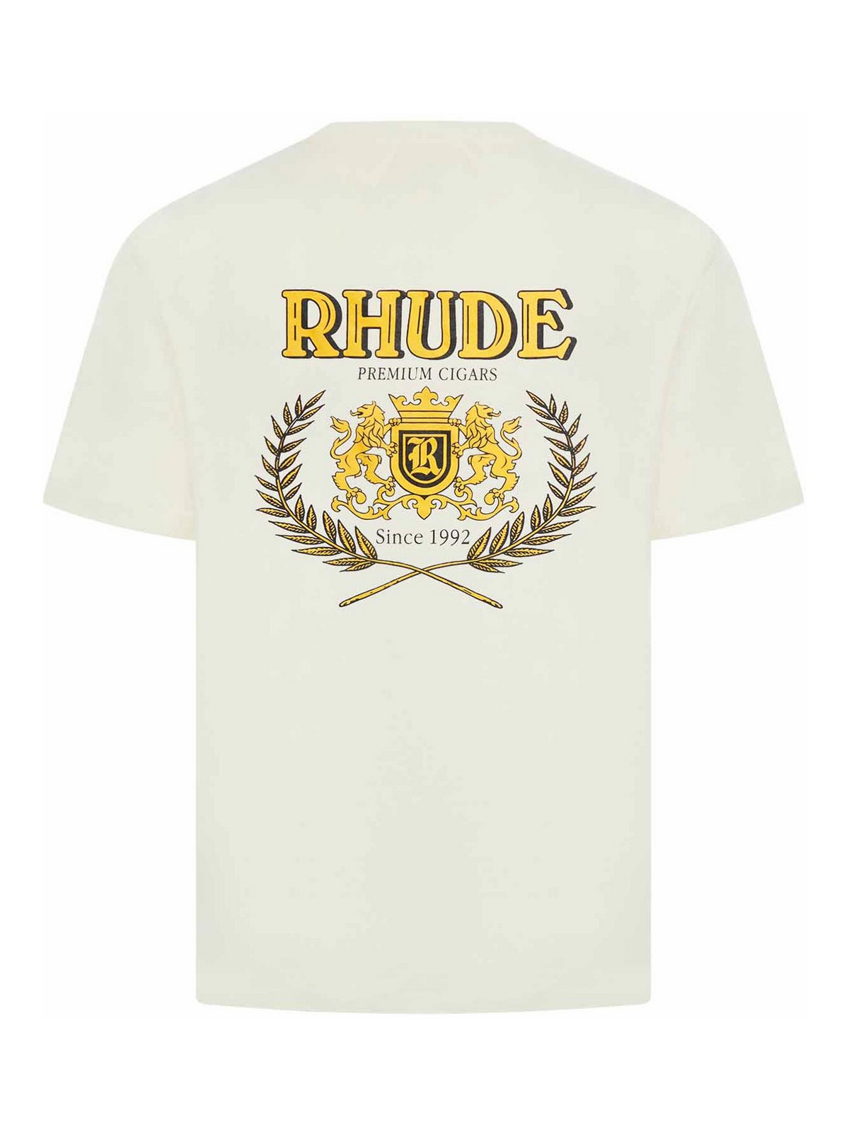 Rhude Crest Cigar Tee - White - Men|RHSS24TT040126110611
