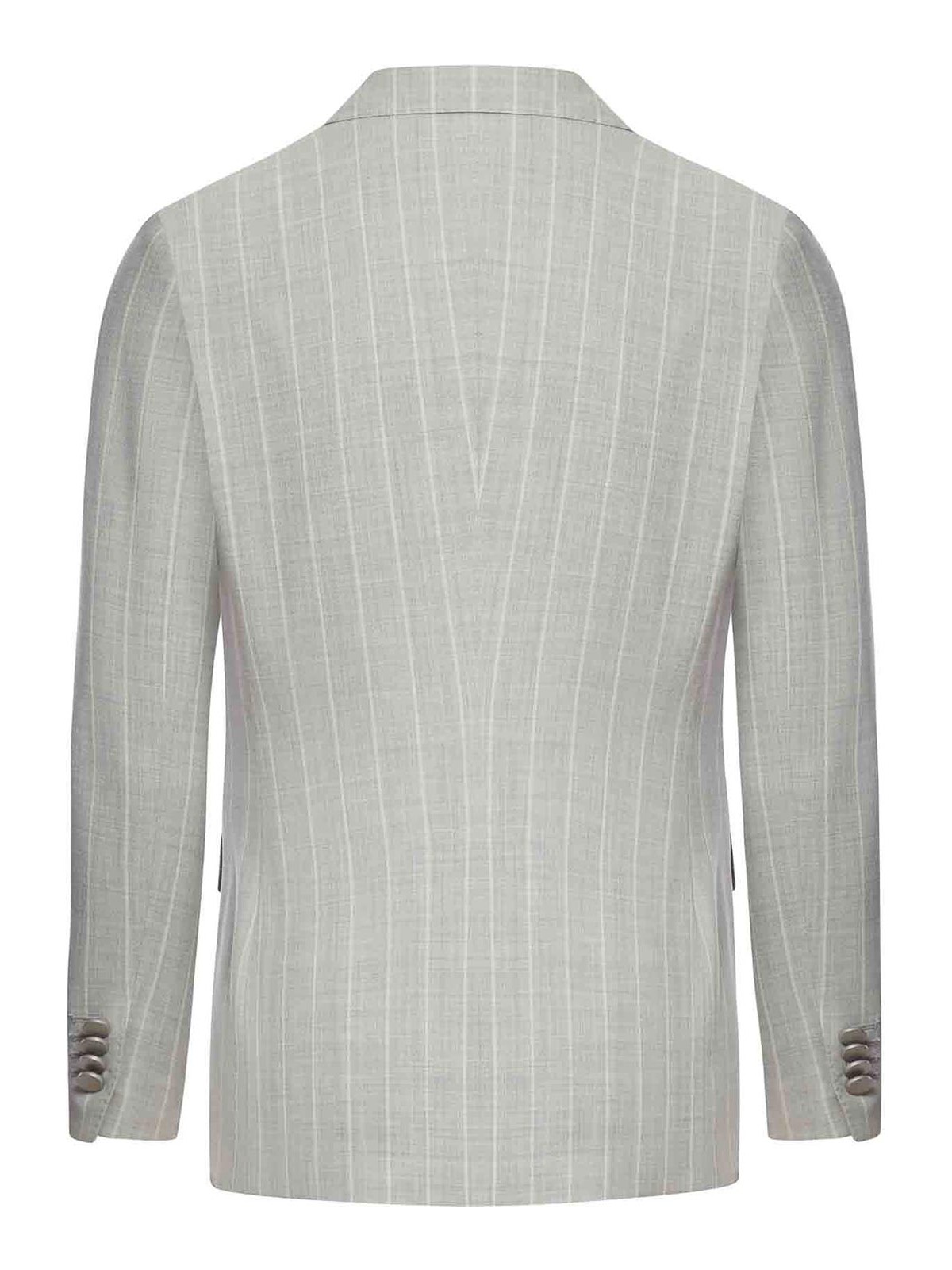 ボトムスその他 Tagliatore 'Parigi' Blazer Tagliatore Double-Breasted Striped PARIGI Blazer with Flap