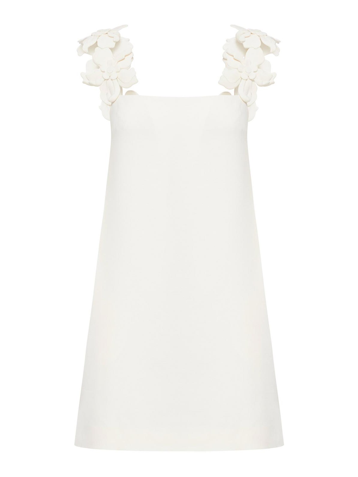 Shop Valentino Crepe Dress In White