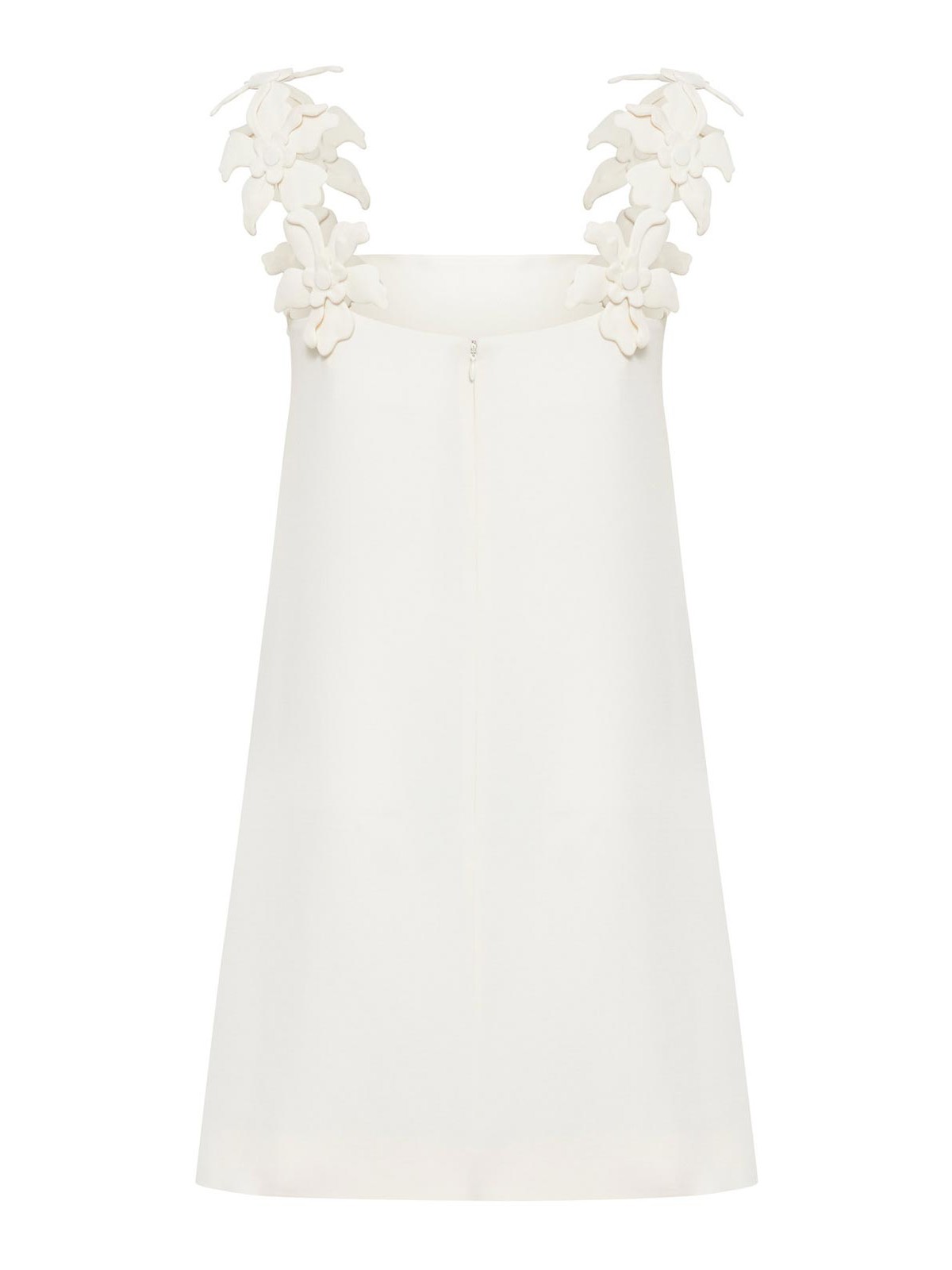 Shop Valentino Crepe Dress In White