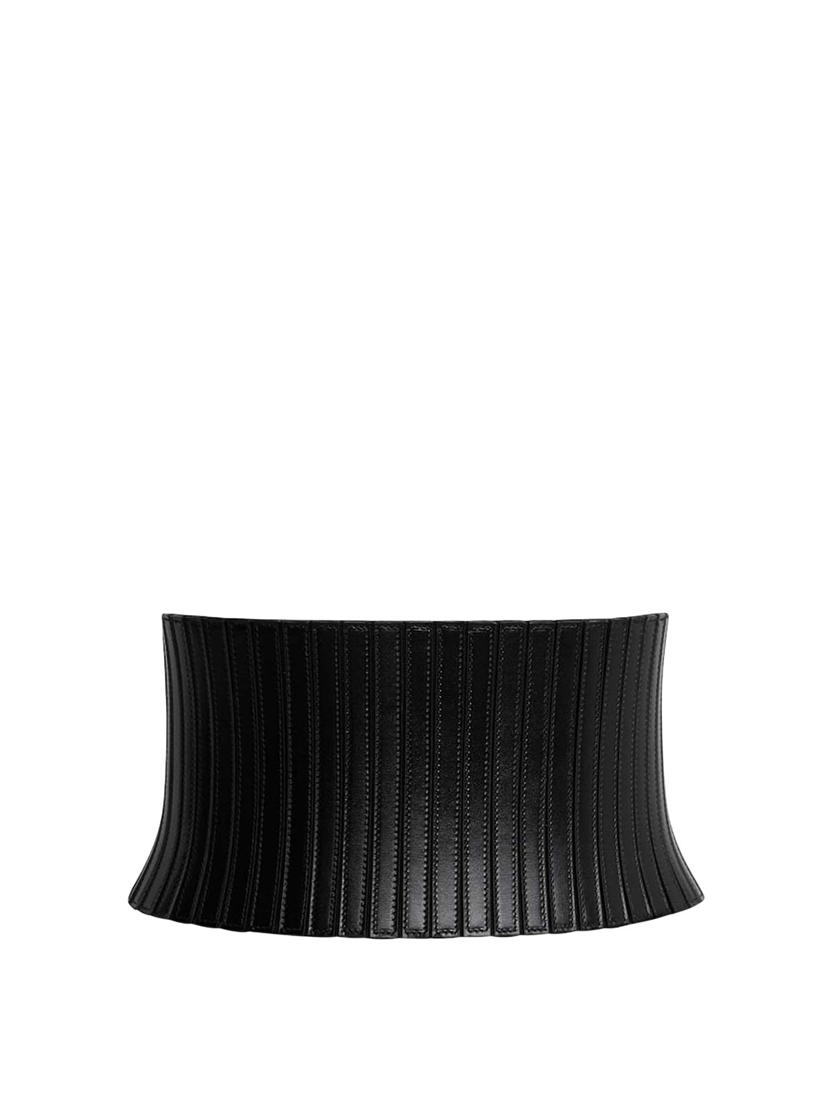 Shop Alaïa Stripes Corset In Black