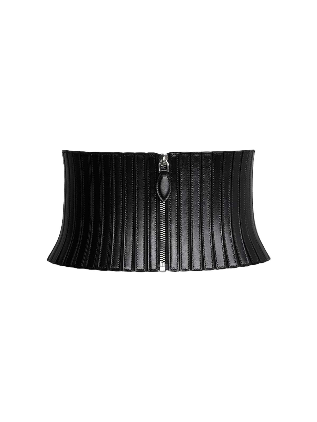 Shop Alaïa Stripes Corset In Black