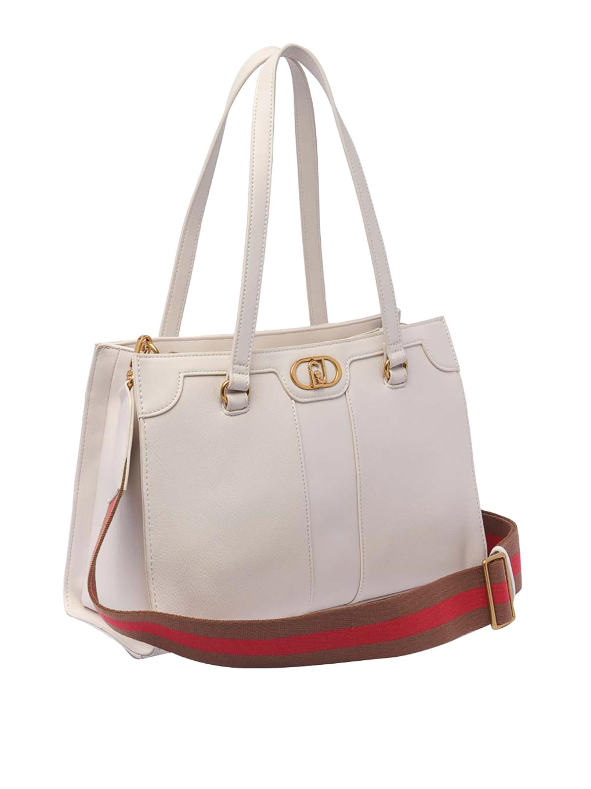 Shop Liu •jo Anaba Shoulder Bag In White