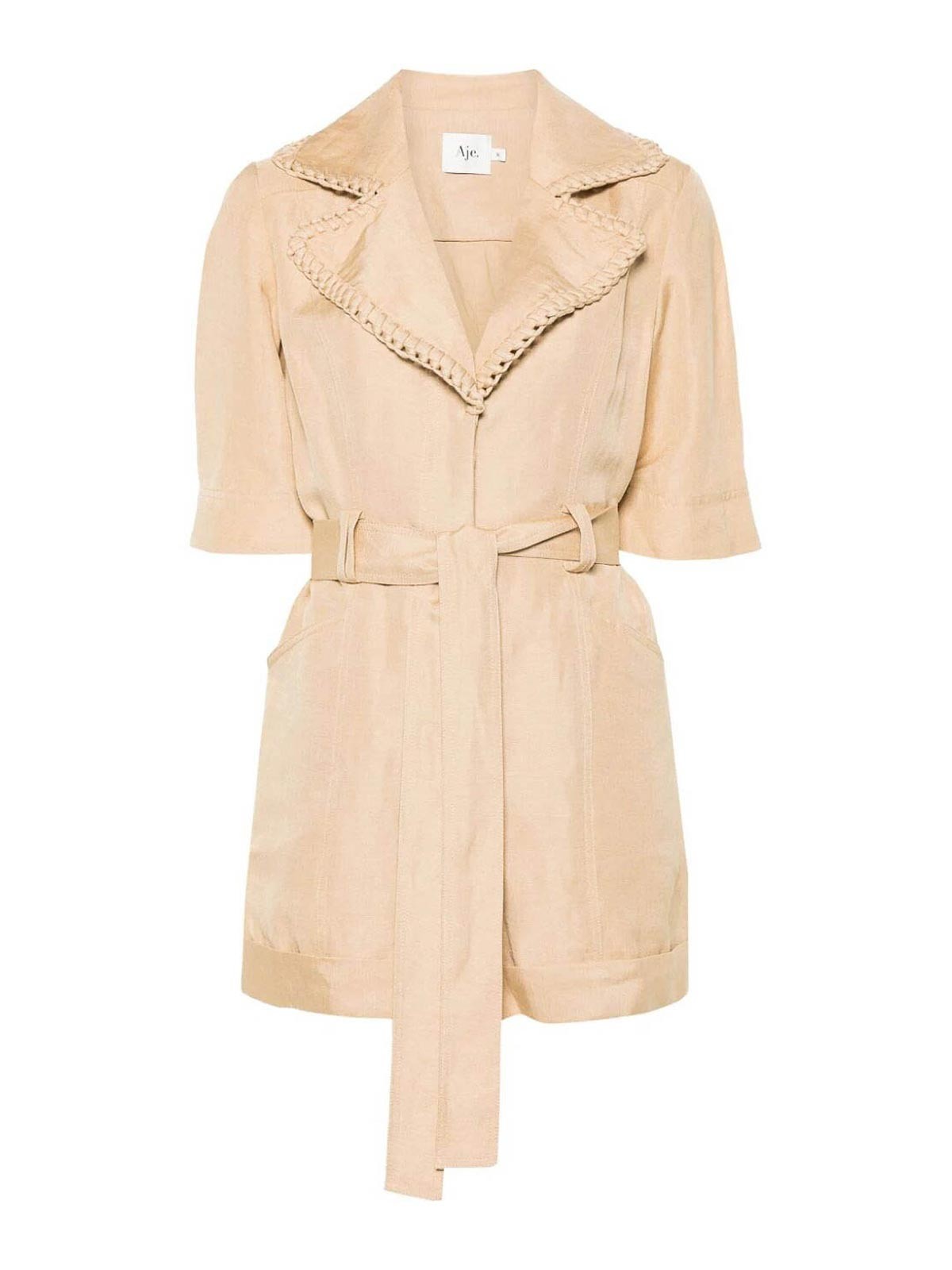Shop Aje Tactile Whipstitch Playsuit In Brown