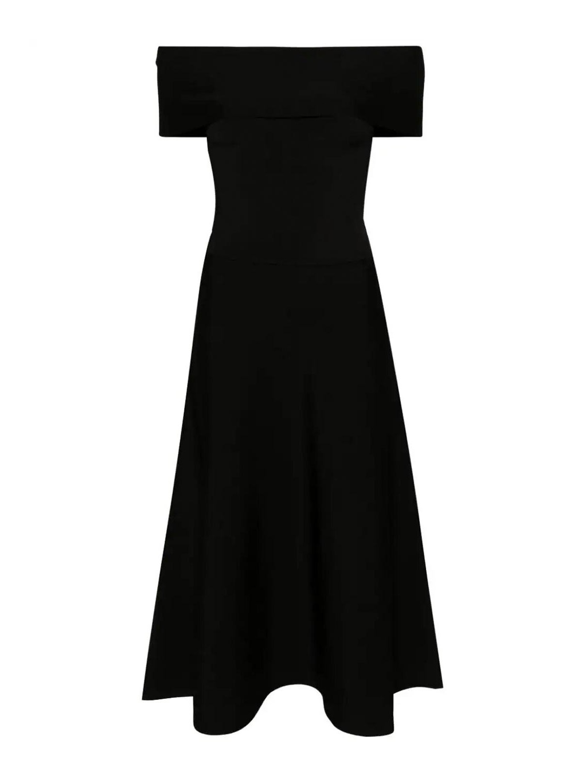 Shop Fabiana Filippi Off  The Shoulder A Line Dress In Black
