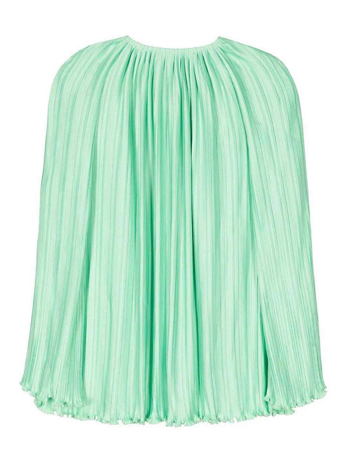 Shop Lanvin Pleated Tunic In Green