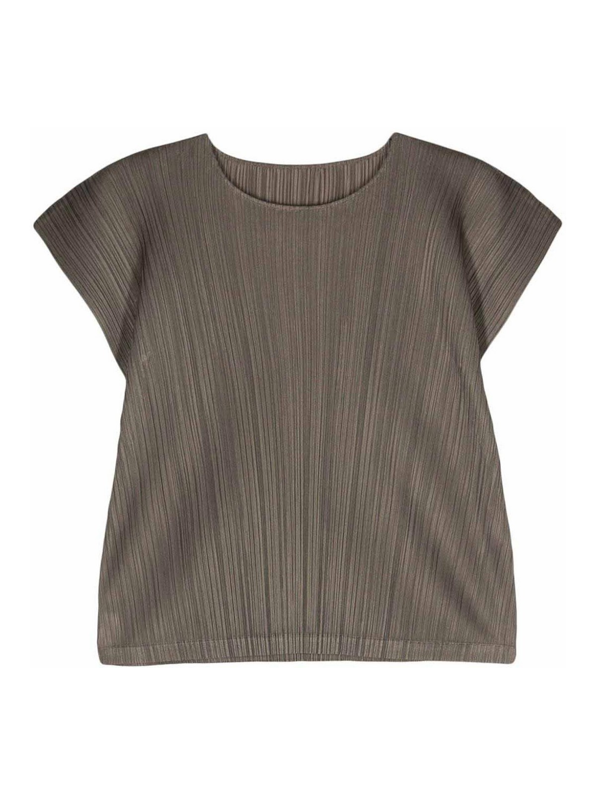Pleats Please Issey Miyake トップ/タンクトップ - ライトブラウン