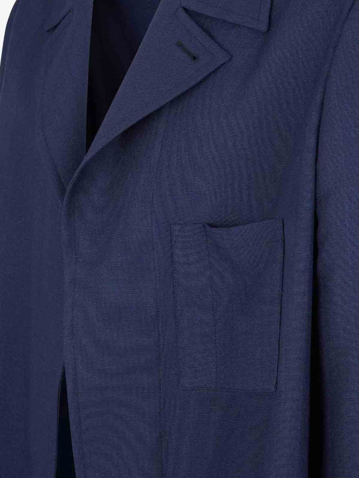 Shop Fendi Casual Blue Jacket In Black