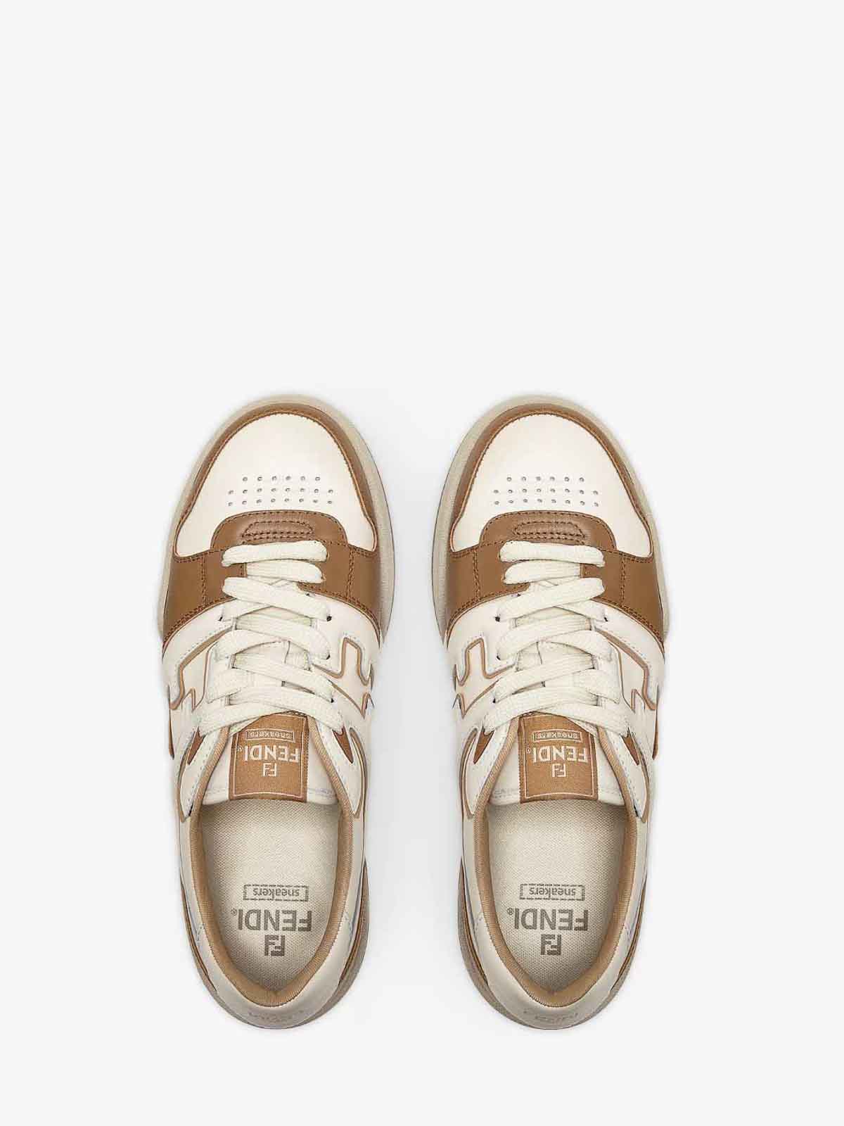 Shop Fendi Logo Sneakers In White