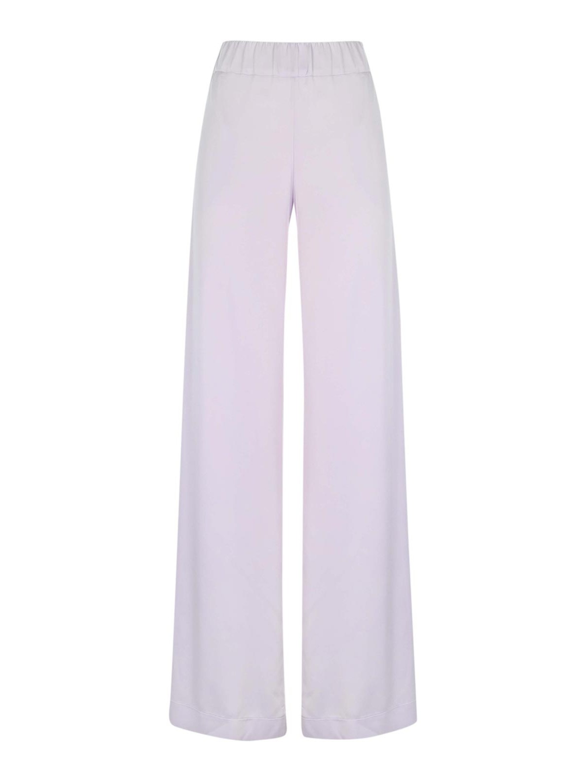 D Exterior Satin Trousers In Purple