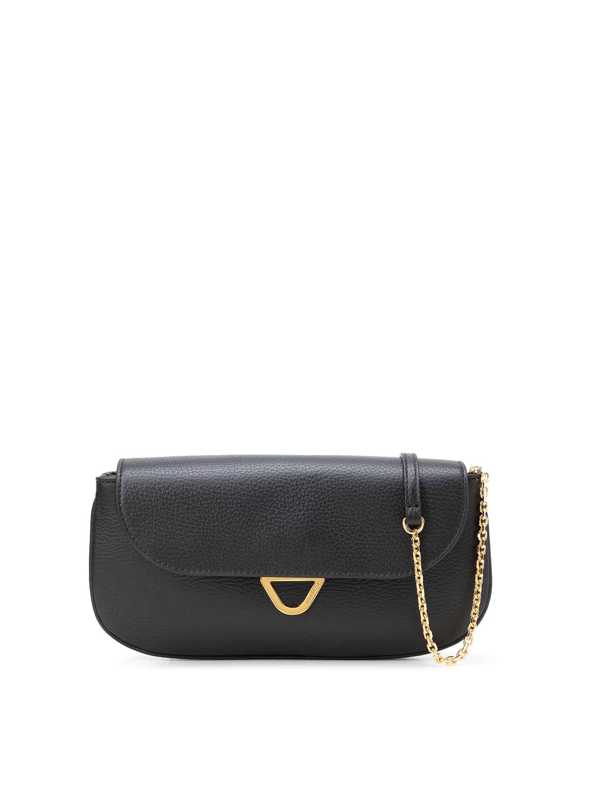 Coccinelle Logo Leather Bag In Black