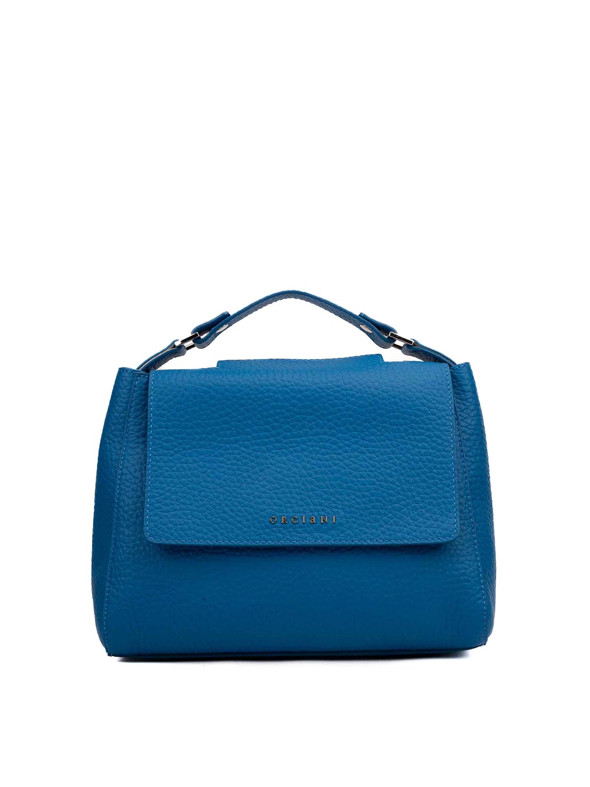 Orciani Leather Bag In Blue