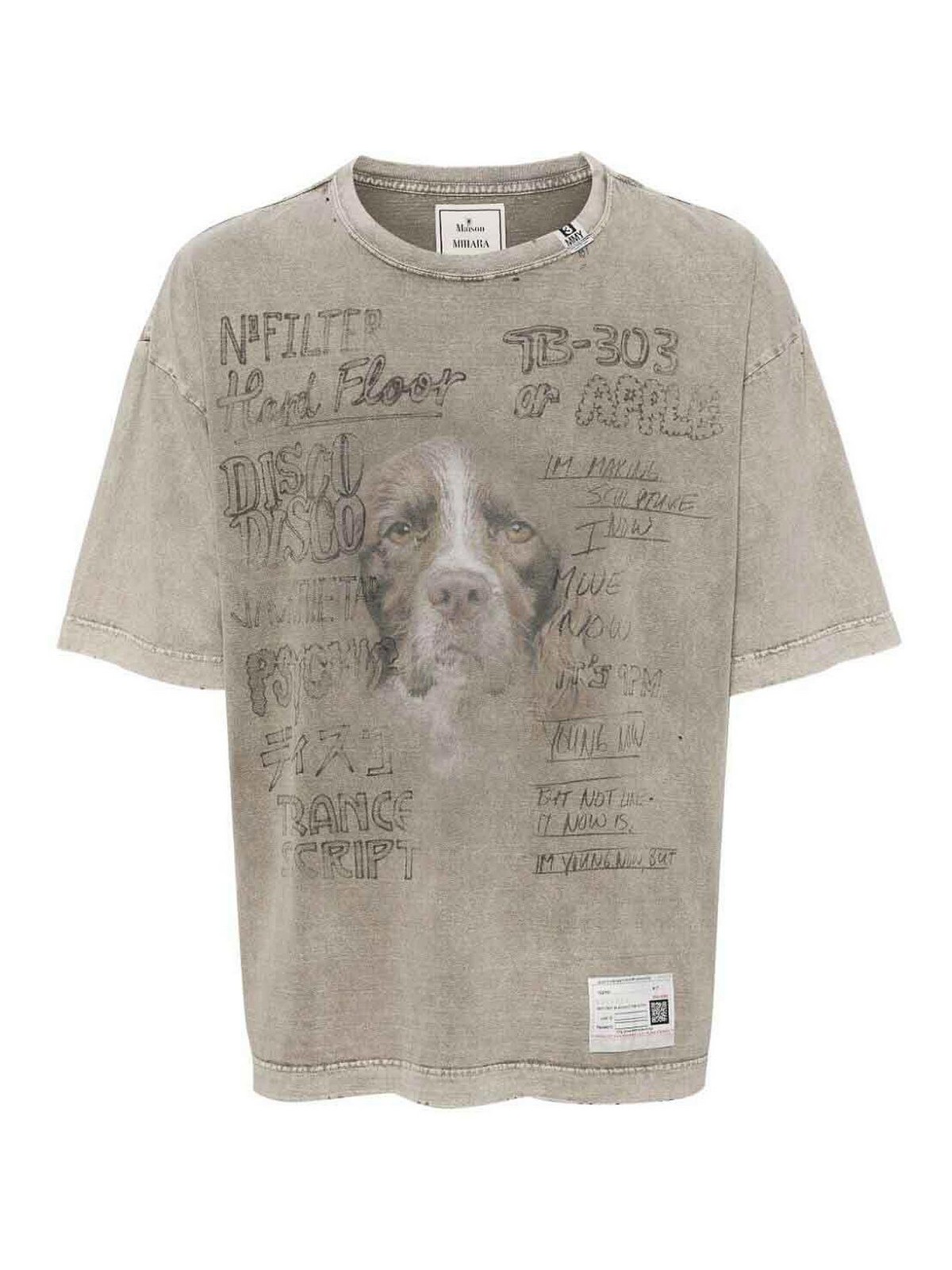 Maison Mihara Yasuhiro Bleached Tee - Grey - Men|A12TS602BEIGE
