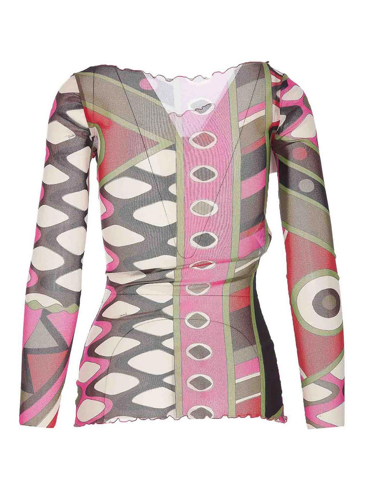 Emilio Pucci Mesh Tulle Long Sleeves Top - Women