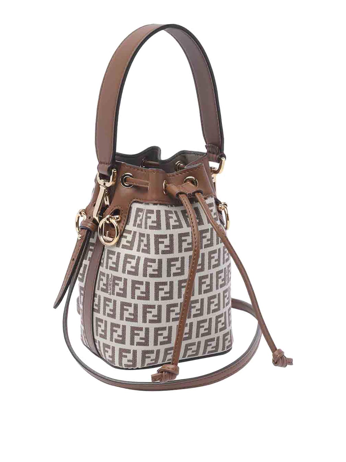 Fendi Mini Ff Mon Tresor Bucket Bag Brown 8BS010ARBNF1NXB