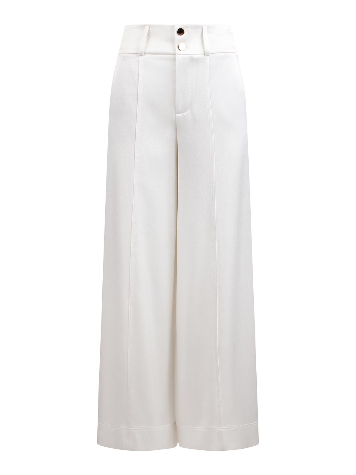 Alice And Olivia Mame High Waist Trousers In White