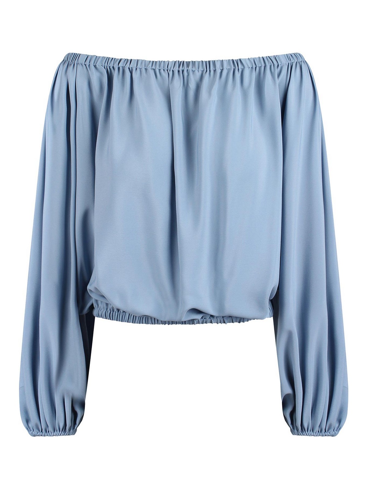 Federica Tosi Blouse With Square Neckline In Blue