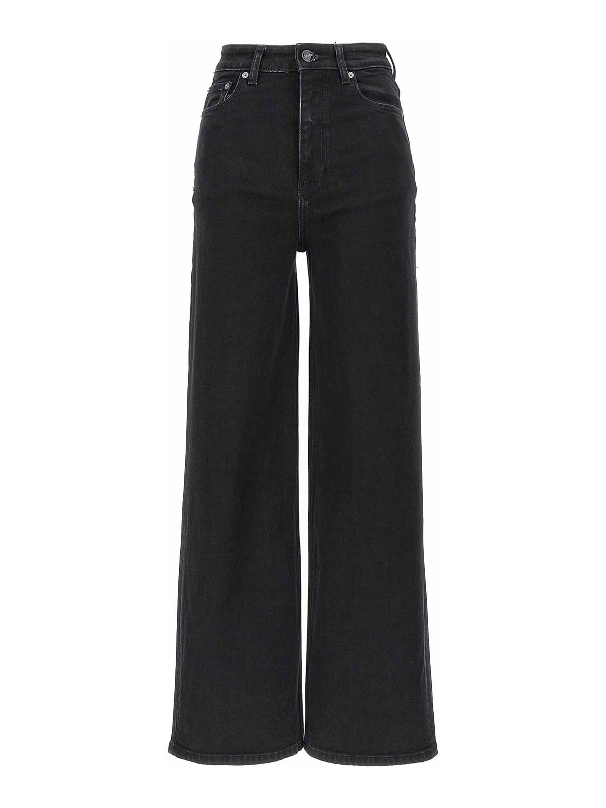 Shop Ganni Andi Jeans In Black