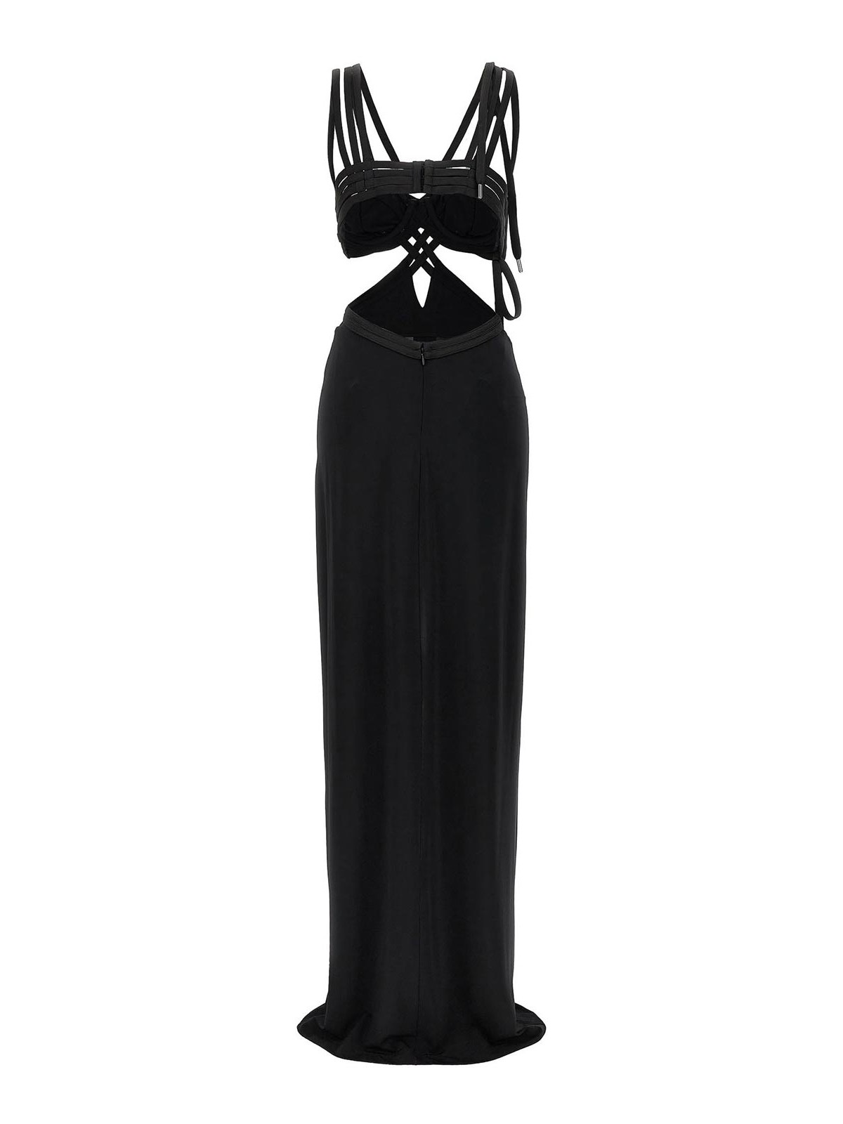 pink ruffle dresses Petal and Pup Women's Ciao Ruffles Maxi Satin Dress