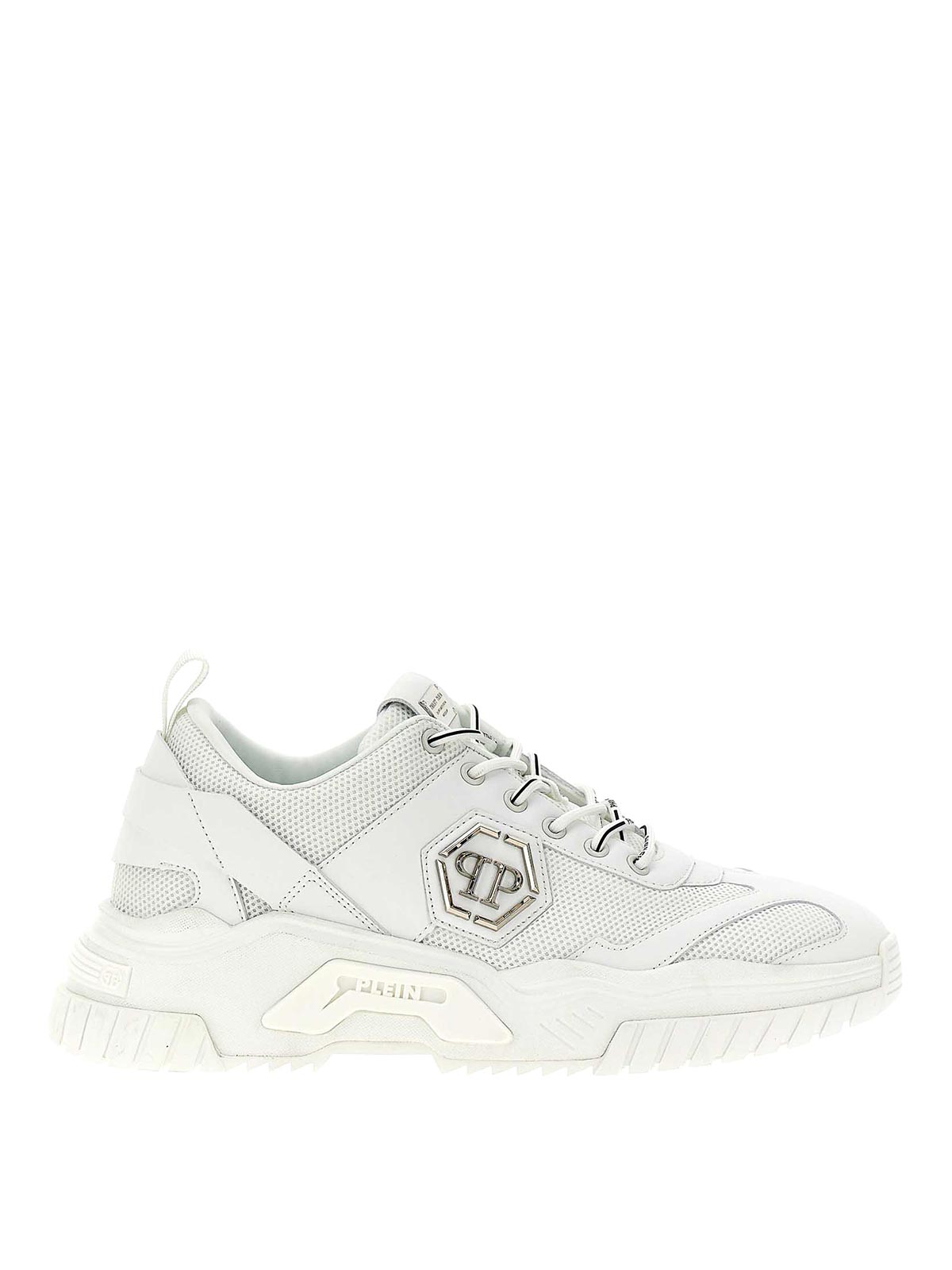 Shop Philipp Plein Predator Sneakers In White