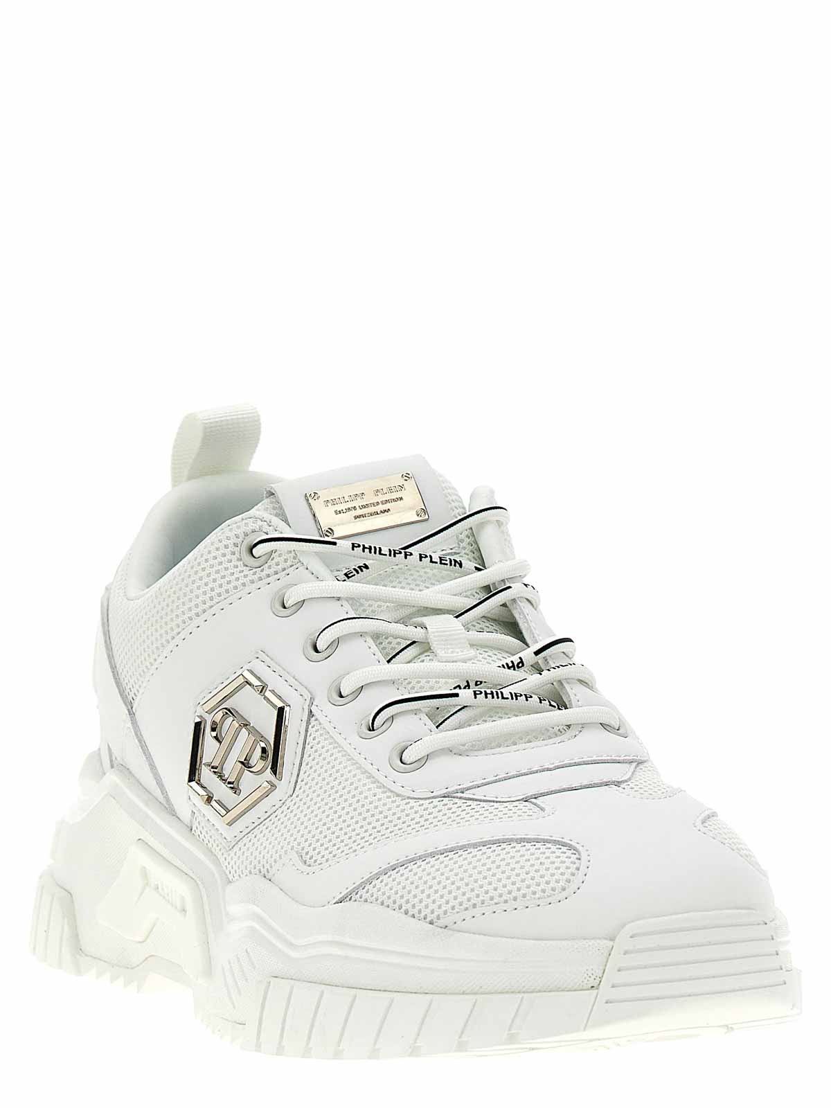 Shop Philipp Plein Predator Sneakers In White