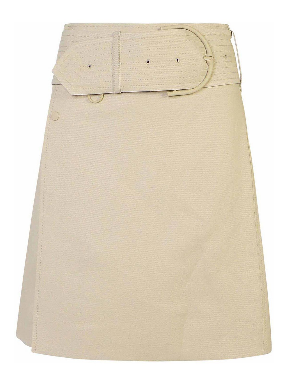 Shop Burberry Beige Miniskirt