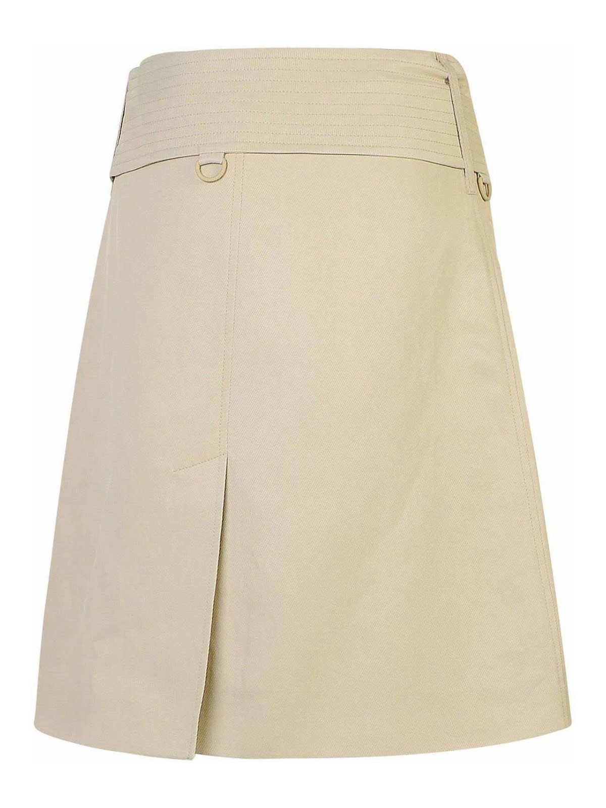 Shop Burberry Beige Miniskirt