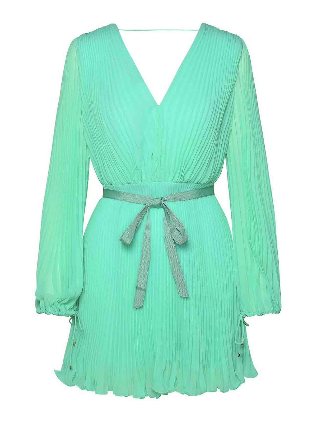 Shop Max Mara Visita Green Polyester Dress