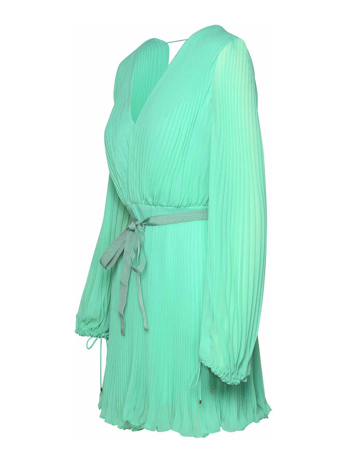 Shop Max Mara Visita Green Polyester Dress