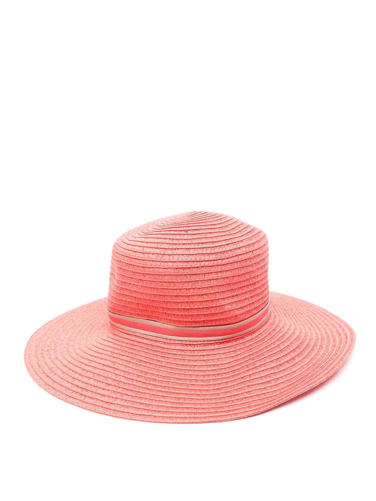 Shop Borsalino Giselle Straw Wide-brim Hat In Red