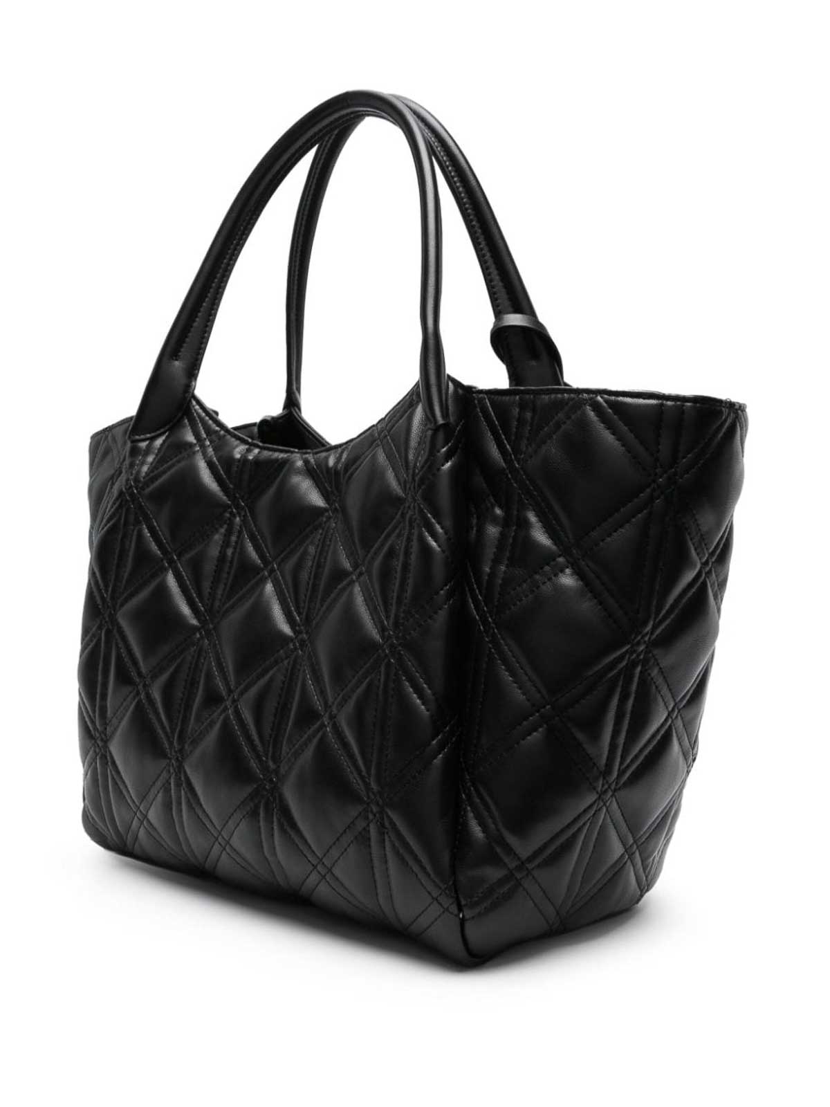 Shop Emporio Armani Quilted Medium Tote Bag In Negro