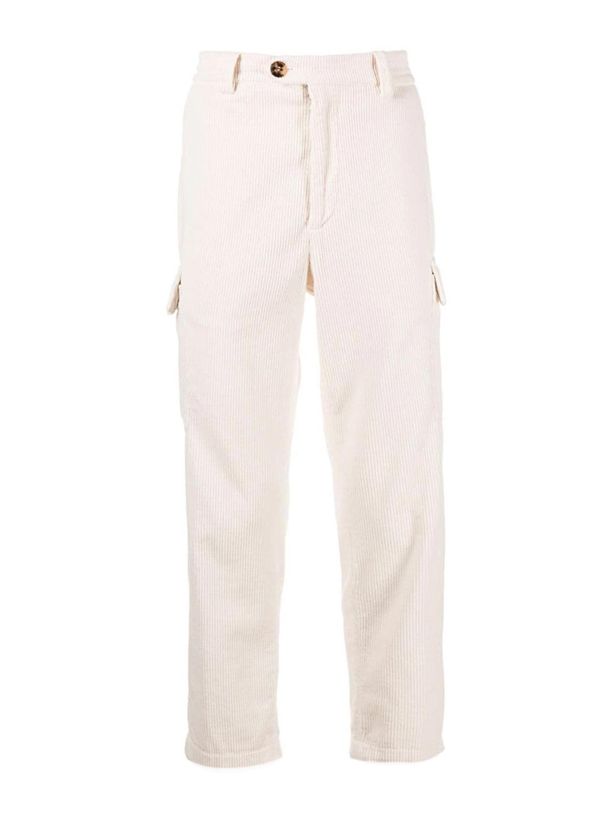 Shop Brunello Cucinelli White Cotton Pants