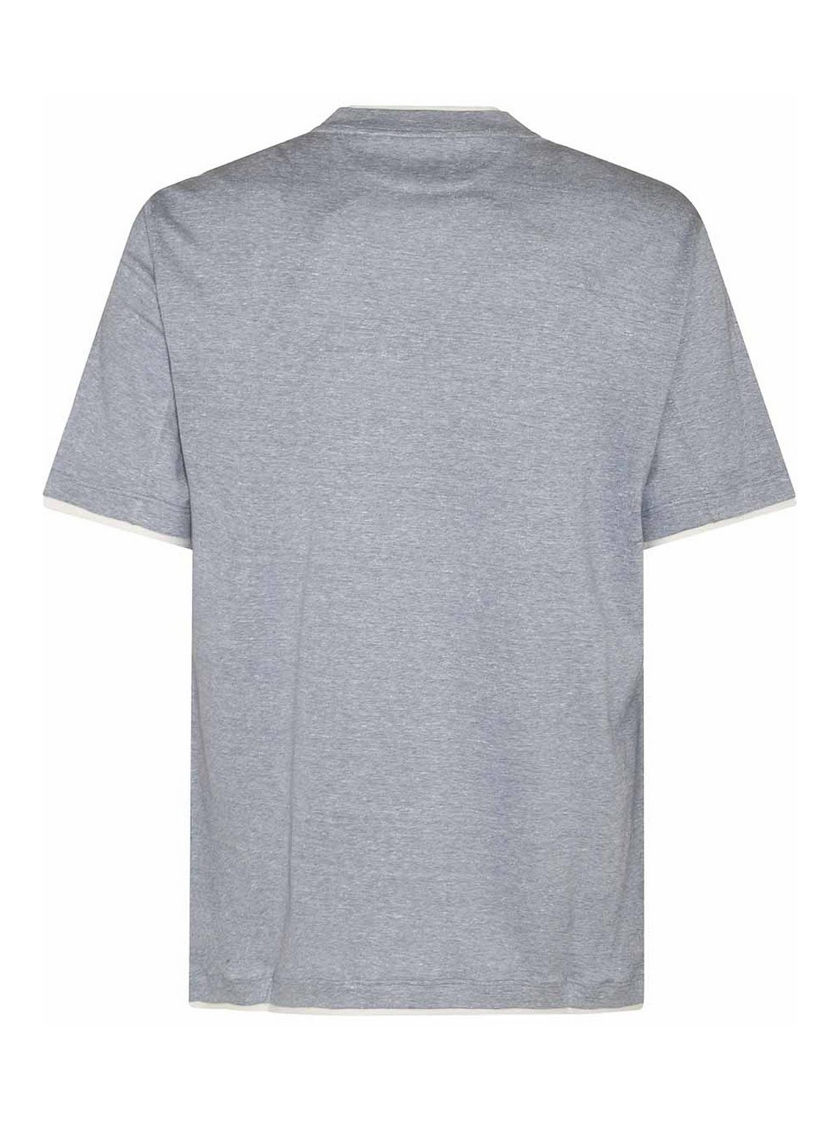 Shop Brunello Cucinelli Grey Cotton T-shirt