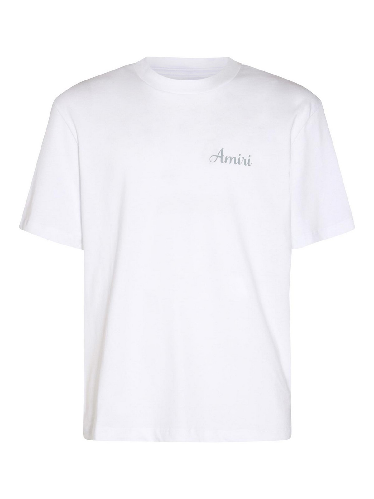 Shop Amiri White Cotton T-shirt In Blanco