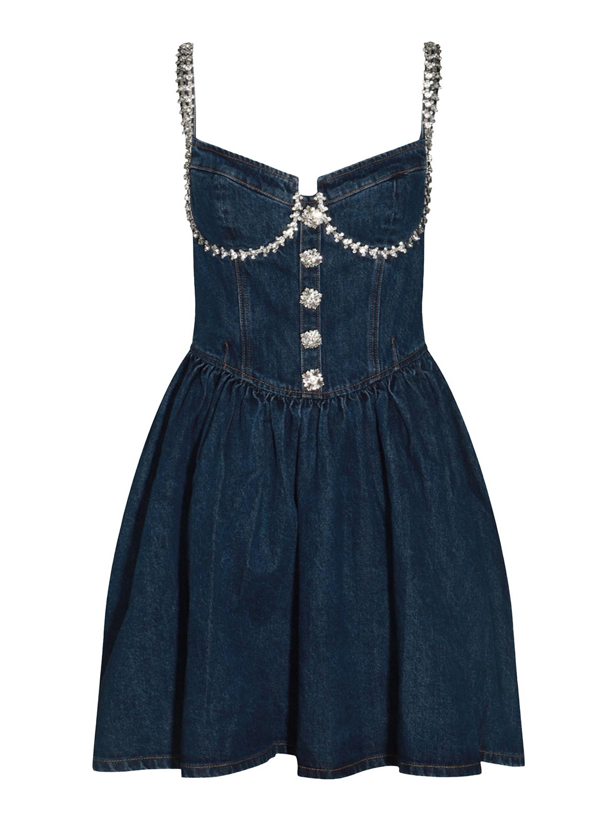 Self-portrait Blue Cotton Mini Dress