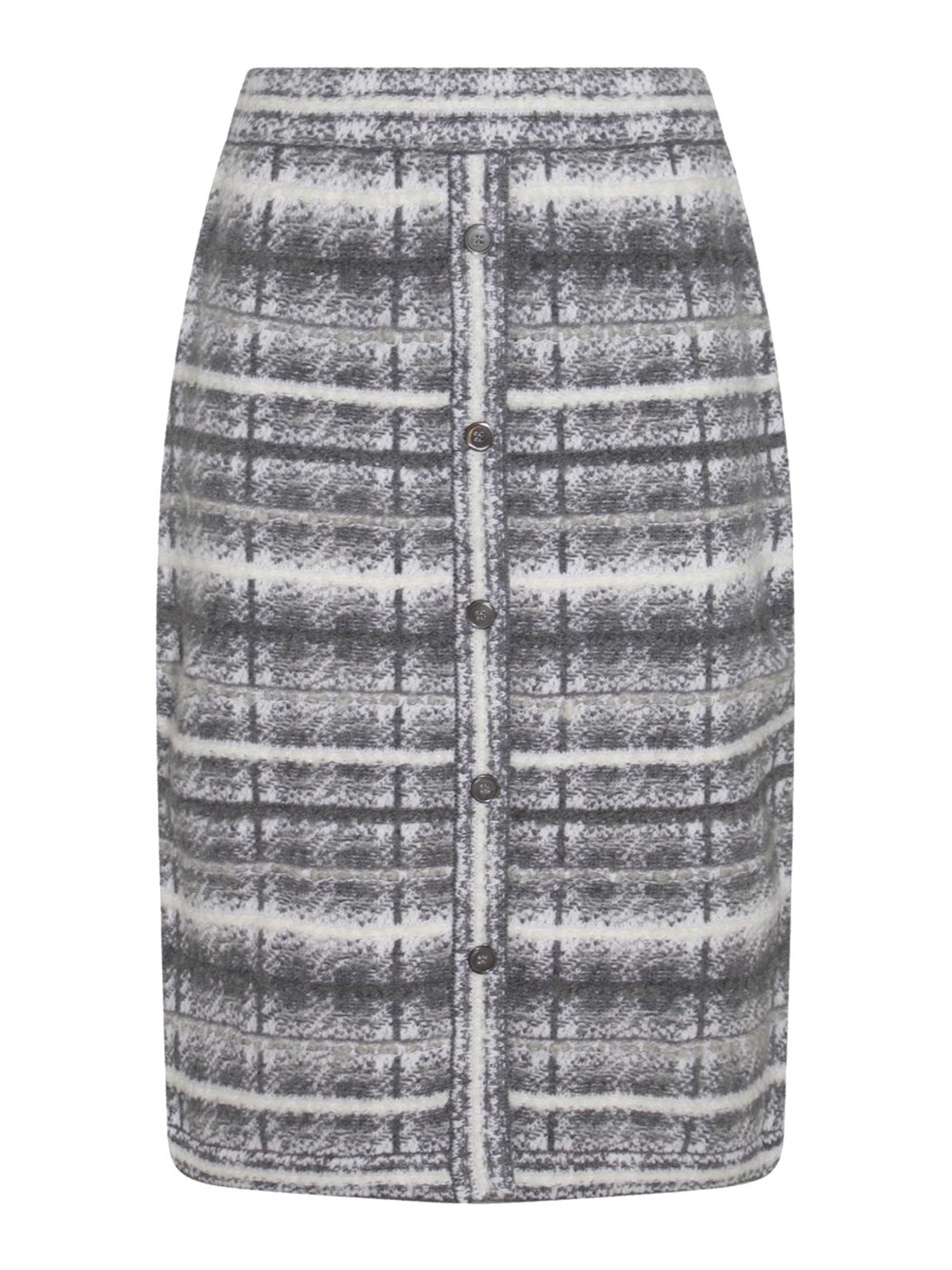 Thom Browne Check Skirt In Gray