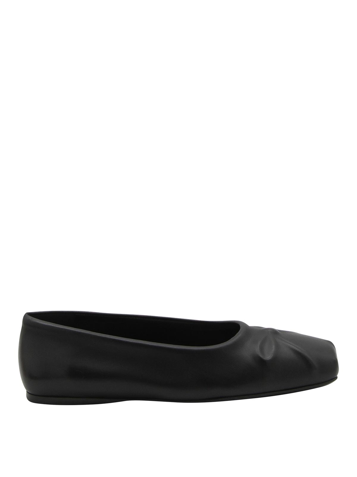 Shop Marni Black Little Bow Ballerine