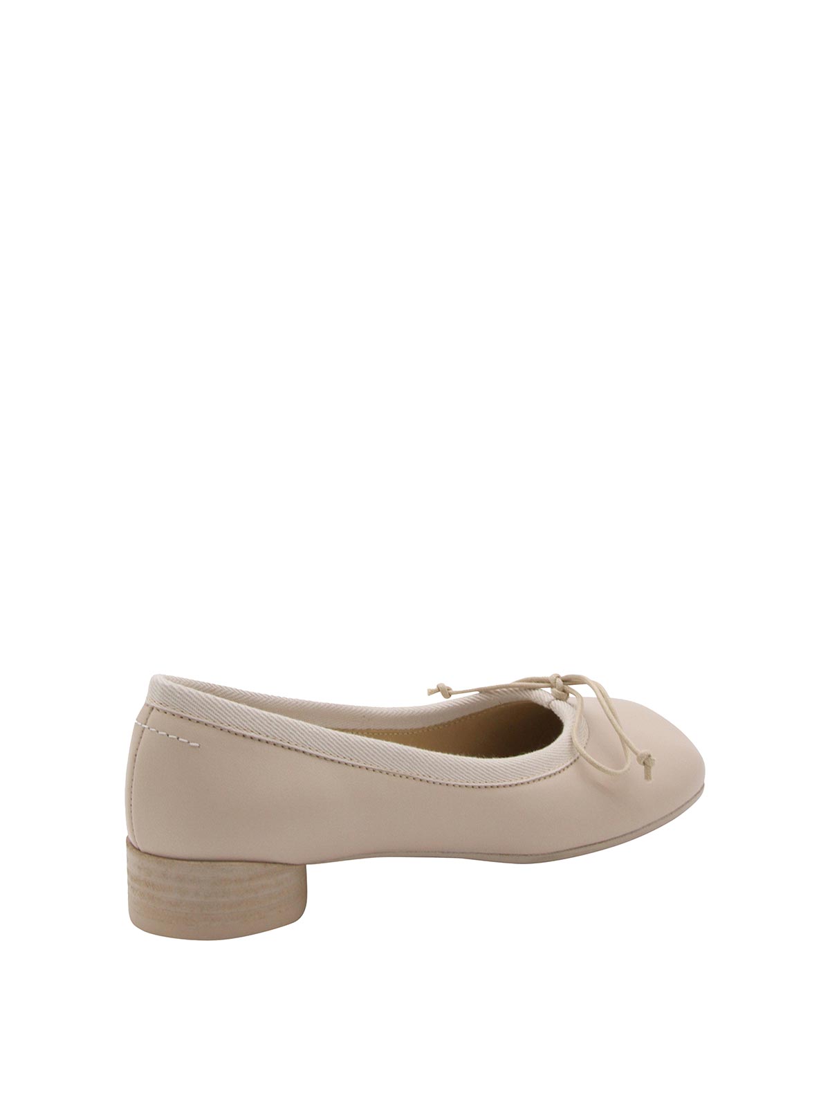 Shop Mm6 Maison Margiela Pink Leather Tabi Shoes In Beige