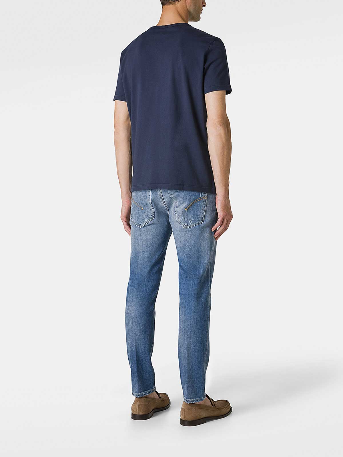 Dondup Cotton T-Shirt With Logo Print - Blue