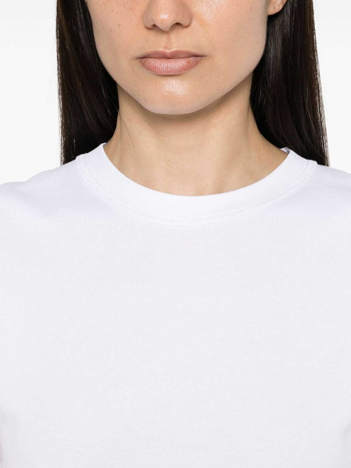 Shop Rabanne Cotton T-shirt With Chain Detail In White