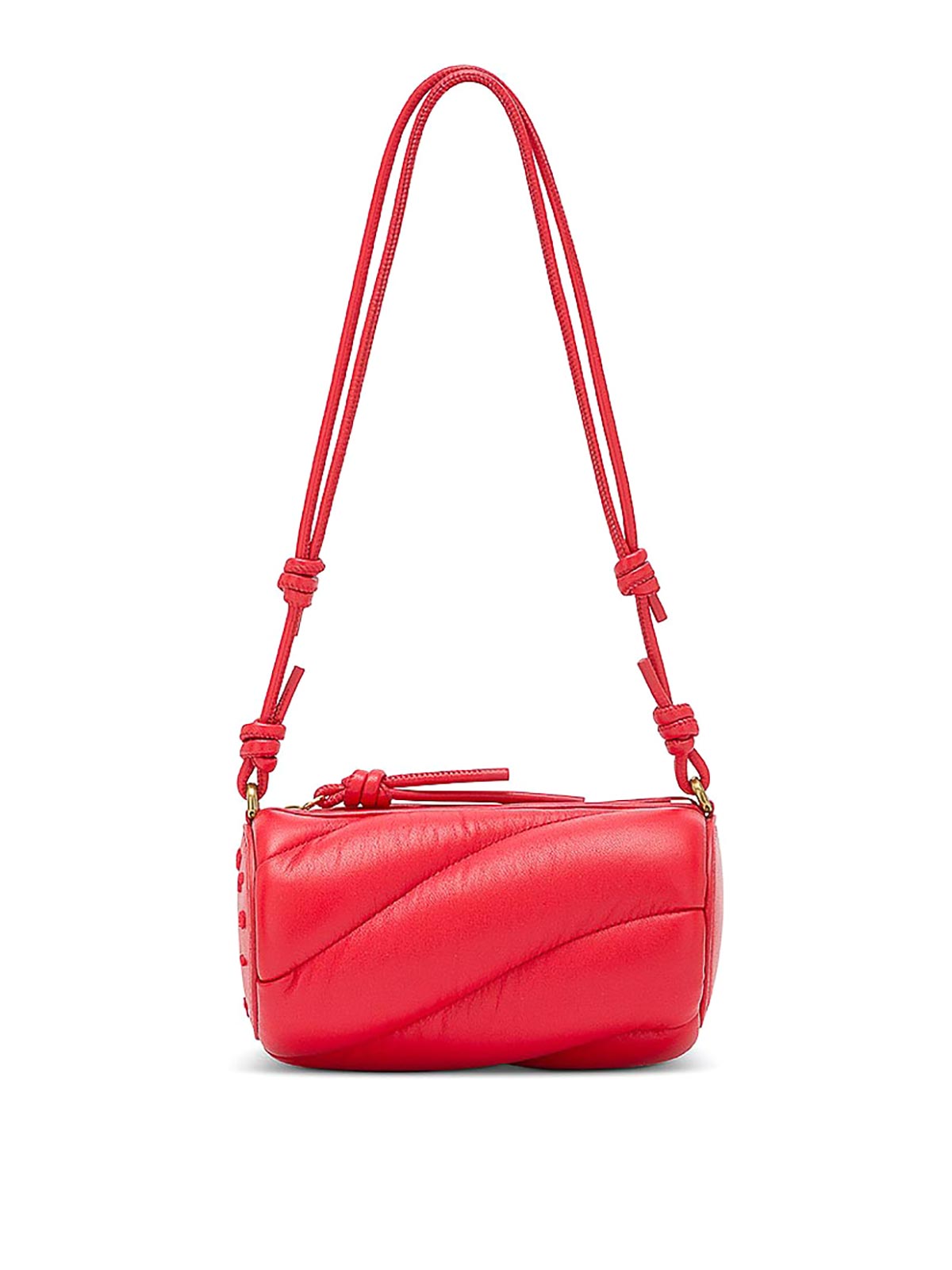 Fiorucci Mella Leather Shoulder Bag In Marshmallow Shape In Red